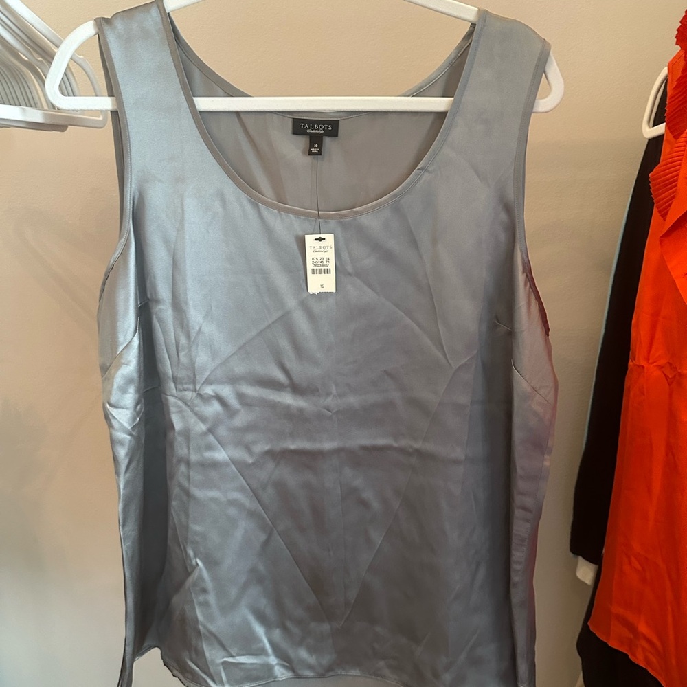 Talbots Women's Silver Tank Top